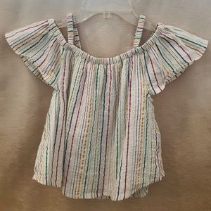 2 toddler girls cold shoulder tops